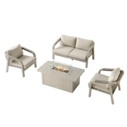 Manresa Rope 5-Seater Firepit Sofa Set in Taupe and Beige β Luxury Aluminium Garden Lounge Suite 29 Manresa Rope 5-Seater Firepit Sofa Set in Taupe and Beige β Luxury Aluminium Garden Lounge Suite -Daals Store OD SF 420 TAUPE SET WB3