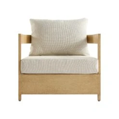 Stanford Outdoor 5-Seater Sofa Set, Natural With Beige Boucle Fabric -Daals Store OD SF 4209 NAT BEIGE SET WB8