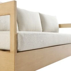 Stanford Outdoor 5-Seater Sofa Set, Natural With Beige Boucle Fabric -Daals Store OD SF 4209 NAT BEIGE SET detail2