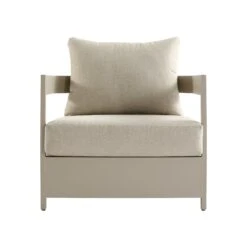 Stanford Taupe Aluminum 5-Seater Outdoor Sofa Set – Light Taupe Fabric Mid-Century Modern Garden Lounge -Daals Store OD SF 4209 TAU TAU SET WB8