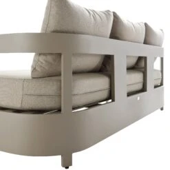 Stanford Taupe Aluminum 5-Seater Outdoor Sofa Set – Light Taupe Fabric Mid-Century Modern Garden Lounge -Daals Store OD SF 4209 TAU TAU SET detail3