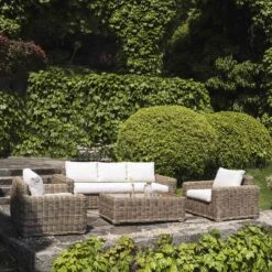 Bellagio Round Wicker Sofa Set With Coffee Table, Natural 14 Bellagio Round Wicker Sofa Set With Coffee Table, Natural -Daals Store OD SF 450 NAT SET scene2