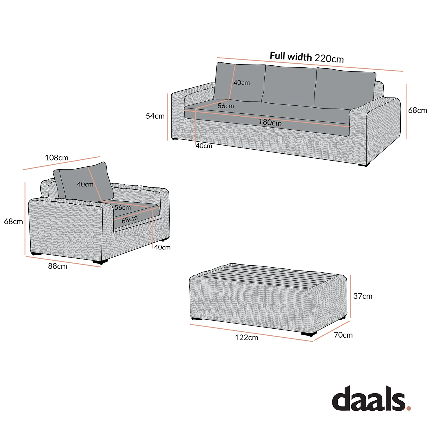 Bellagio Round Wicker Sofa Set With Coffee Table, Natural 10 Bellagio Round Wicker Sofa Set With Coffee Table, Natural - Image 10