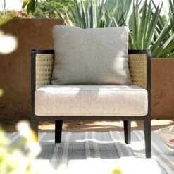 Pienza Outdoor Rattan Corner Sofa Set, Oatmeal Fabric With Black Frame 25 Pienza Outdoor Rattan Corner Sofa Set, Oatmeal Fabric With Black Frame -Daals Store OD SF 4697 BLACK OAT SET scene5