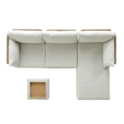 Pedra Natural Wood-Effect Aluminium & Rope Outdoor Reversible Chaise Sofa Set 14 Pedra Natural Wood-Effect Aluminium & Rope Outdoor Reversible Chaise Sofa Set -Daals Store OD SF 4967 NAT SET WB5