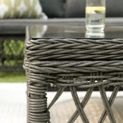 Willowbrook Lattice Weave Rattan 7-Seater Large Sofa Set, Dark Grey -Daals Store OD SF 4980 GREY SET scene10