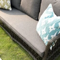 Willowbrook Lattice Weave Rattan 7-Seater Large Sofa Set, Dark Grey -Daals Store OD SF 4980 GREY SET scene13