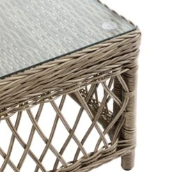 Willowbrook Natural Lattice Weave Rattan 7-Seater Garden Sofa Set - 3-Seater Sofa, 4 Armchairs & Square Coffee Table 17 Willowbrook Natural Lattice Weave Rattan 7-Seater Garden Sofa Set - 3-Seater Sofa, 4 Armchairs & Square Coffee Table -Daals Store OD SF 4985 NAT SET detail3