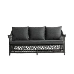 Willowbrook Lattice Weave Rattan 5-Seater Sofa Set With Rising Table, Dark Grey -Daals Store OD SF 5110 GREY SET WB6