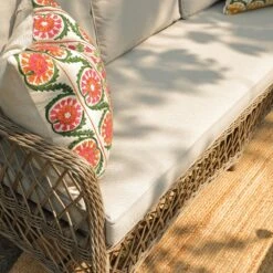 Willowbrook Lattice Weave Rattan 5-Seater Sofa Set With Rising Table, Natural -Daals Store OD SF 5110 NAT SET scene13