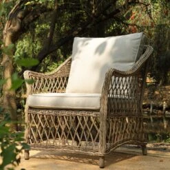 Willowbrook Lattice Weave Rattan 5-Seater Sofa Set With Rising Table, Natural -Daals Store OD SF 5110 NAT SET scene9