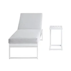 Albany Aluminium Sun Lounger, White 15 Albany Aluminium Sun Lounger, White -Daals Store OD SLG 155 WHITE WB4