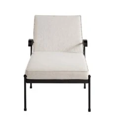 Haymes Antique Scrolled Metal Sun Lounger with Wheels β Beige Cushioned Garden Recliner 19 Haymes Antique Scrolled Metal Sun Lounger with Wheels β Beige Cushioned Garden Recliner -Daals Store OD SLG 161 BEIGE WB3