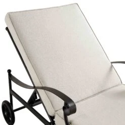Haymes Antique Scrolled Metal Sun Lounger with Wheels β Beige Cushioned Garden Recliner 21 Haymes Antique Scrolled Metal Sun Lounger with Wheels β Beige Cushioned Garden Recliner -Daals Store OD SLG 161 BEIGE detail2