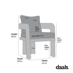 Stanford Round Wicker Outdoor Dining Chair Set, Natural -Daals Store OD STAN1 A CHART