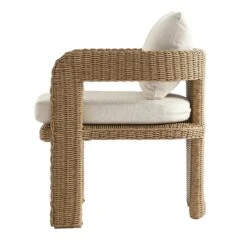 Stanford Round Wicker Outdoor Dining Chair Set, Natural -Daals Store OD STAN1 NAT BEIGE A WB4