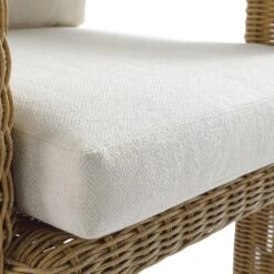 Stanford Round Wicker Outdoor Dining Chair Set, Natural -Daals Store OD STAN1 NAT BEIGE A detail2