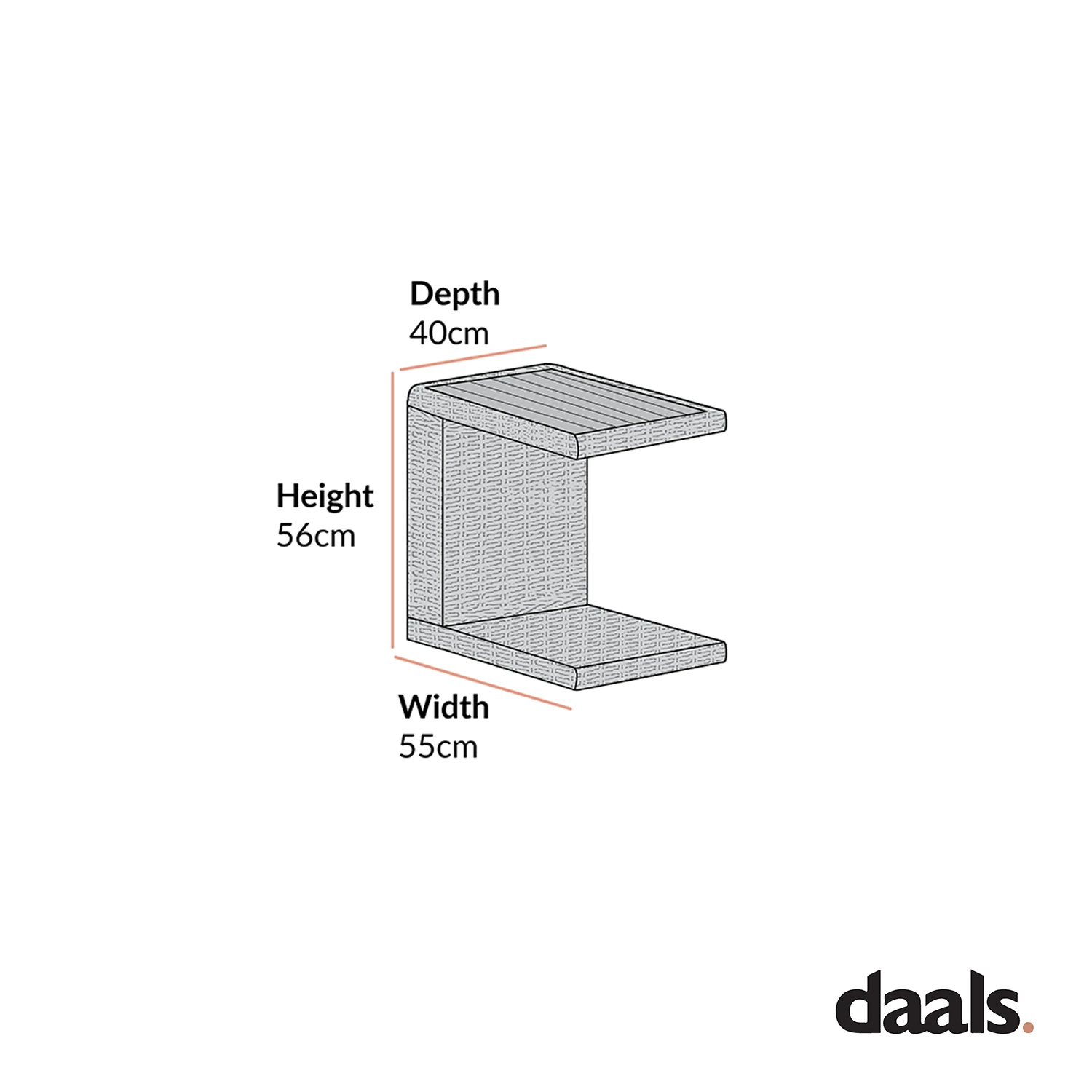 Hampshire Round Wicker Rattan Side Table, Natural 3 Hampshire Round Wicker Rattan Side Table, Natural - Image 3