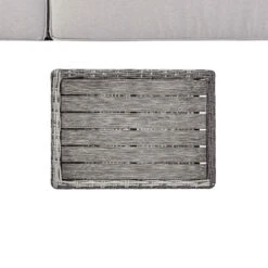 Hampshire Round Wicker Rattan Side Table, Light Grey 8 Hampshire Round Wicker Rattan Side Table, Light Grey -Daals Store OD STB 280 LGREY WB2