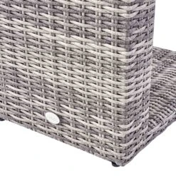 Hampshire Round Wicker Rattan Side Table, Light Grey 11 Hampshire Round Wicker Rattan Side Table, Light Grey -Daals Store OD STB 280 LGREY detail2