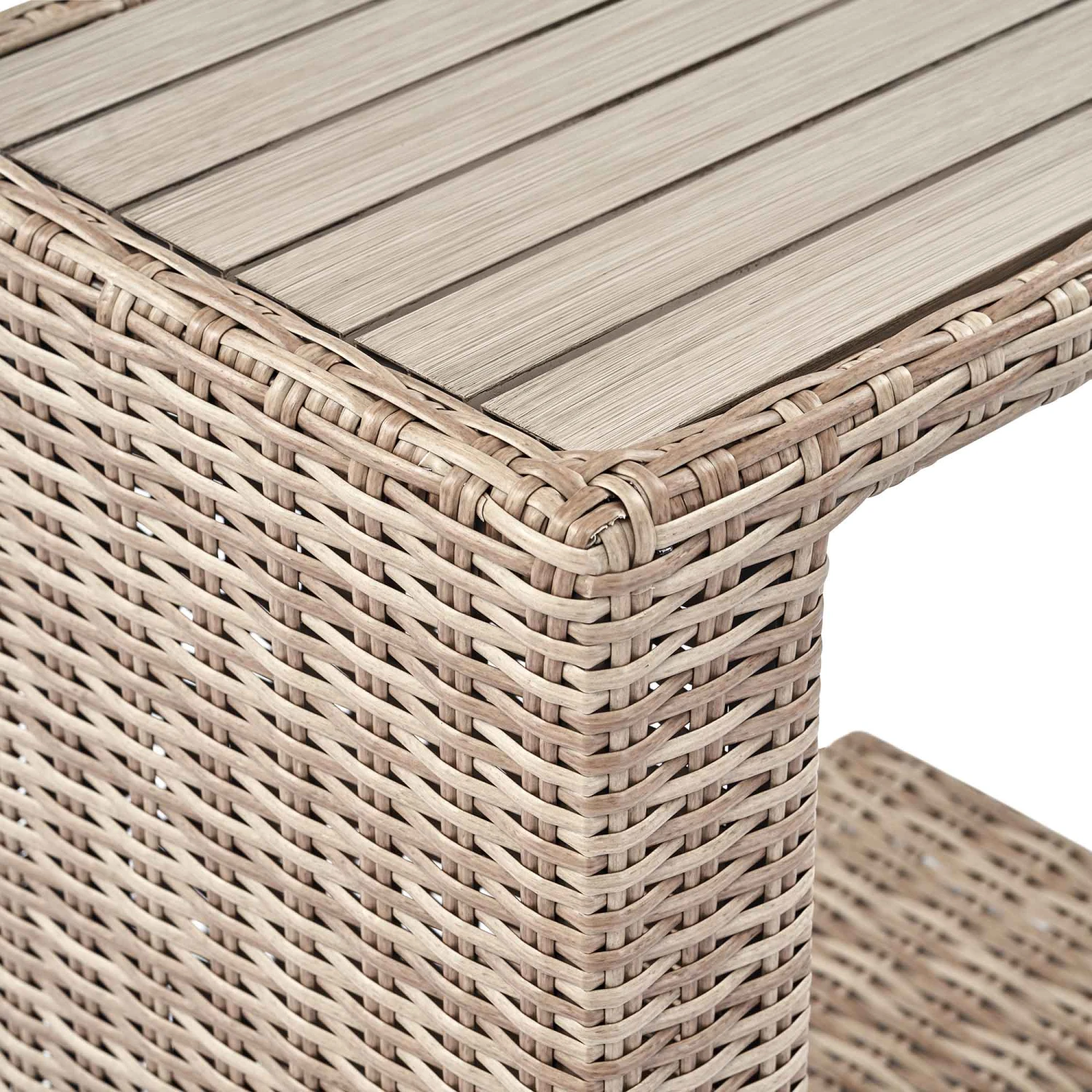 Hampshire Round Wicker Rattan Side Table, Natural 4 Hampshire Round Wicker Rattan Side Table, Natural - Image 4