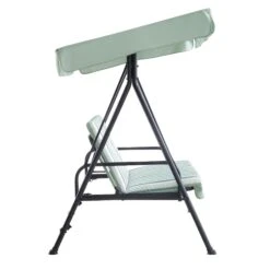 Champneys Outdoor Reclining Swing With Canopy, Sage Green Striped 20 Champneys Outdoor Reclining Swing With Canopy, Sage Green Striped -Daals Store OD SWG 057 SAGE WB2