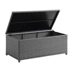 Granchester 120cm Grey Rattan Garden Storage Box β Hydraulic Lid Outdoor Cushion Trunk 13 Granchester 120cm Grey Rattan Garden Storage Box β Hydraulic Lid Outdoor Cushion Trunk -Daals Store OD TRUNK 8047 DARKGREY WB1