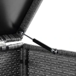 Granchester 120cm Grey Rattan Garden Storage Box β Hydraulic Lid Outdoor Cushion Trunk 17 Granchester 120cm Grey Rattan Garden Storage Box β Hydraulic Lid Outdoor Cushion Trunk -Daals Store OD TRUNK 8047 DARKGREY detail1