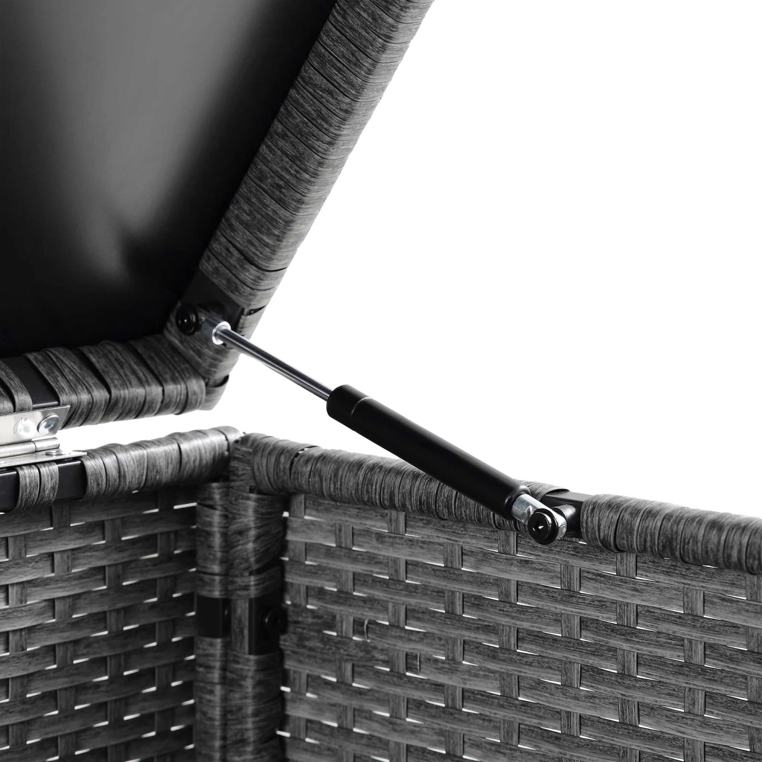 Granchester 120cm Grey Rattan Garden Storage Box β Hydraulic Lid Outdoor Cushion Trunk 8 Granchester 120cm Grey Rattan Garden Storage Box β Hydraulic Lid Outdoor Cushion Trunk - Image 8