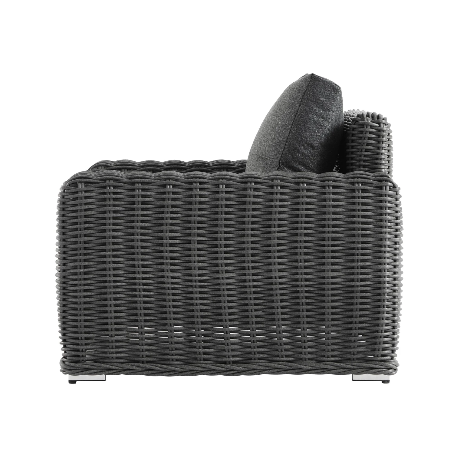 Bellagio Round Wicker Outdoor 1-Seater Sofa, Dark Grey 10 Bellagio Round Wicker Outdoor 1-Seater Sofa, Dark Grey - Image 10