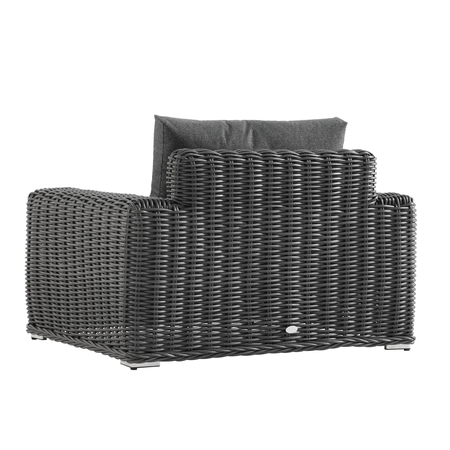 Bellagio Round Wicker Outdoor 1-Seater Sofa, Dark Grey 11 Bellagio Round Wicker Outdoor 1-Seater Sofa, Dark Grey - Image 11