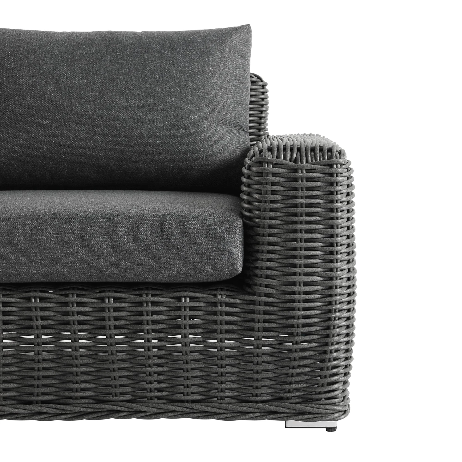 Bellagio Round Wicker Outdoor 1-Seater Sofa, Dark Grey 12 Bellagio Round Wicker Outdoor 1-Seater Sofa, Dark Grey - Image 12