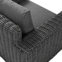 Bellagio Round Wicker Outdoor 1-Seater Sofa, Dark Grey 26 Bellagio Round Wicker Outdoor 1-Seater Sofa, Dark Grey -Daals Store OD WICK2 DARKGREY J detail2