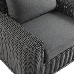 Bellagio Round Wicker Outdoor 1-Seater Sofa, Dark Grey 27 Bellagio Round Wicker Outdoor 1-Seater Sofa, Dark Grey -Daals Store OD WICK2 DARKGREY J detail3