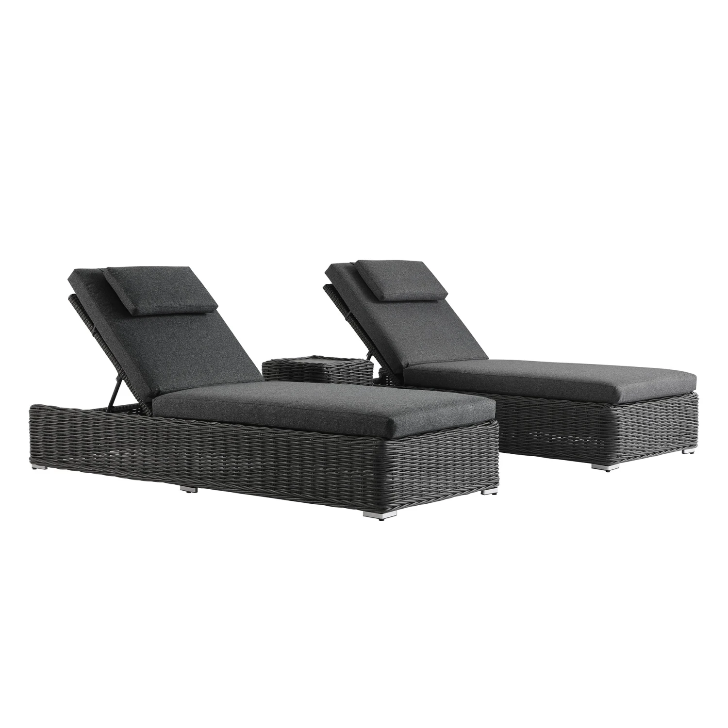 Bellagio Round Wicker Sun Lounger With Headrest, Dark Grey 8 Bellagio Round Wicker Sun Lounger With Headrest, Dark Grey - Image 8