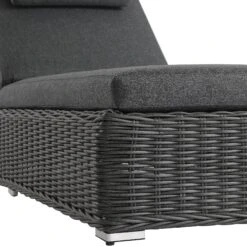Bellagio Round Wicker Sun Lounger With Headrest, Dark Grey 19 Bellagio Round Wicker Sun Lounger With Headrest, Dark Grey -Daals Store OD WICK2 DARKGREY SUNLG detail1