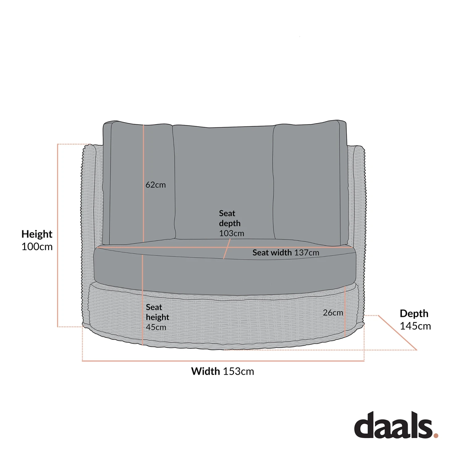 Bellagio Round Wicker Swivel Daybed, Natural 3 Bellagio Round Wicker Swivel Daybed, Natural - Image 3