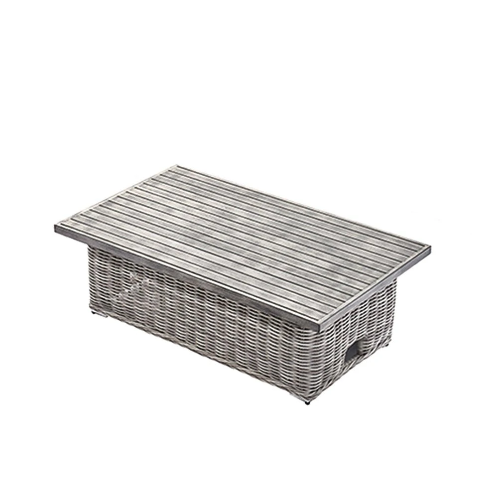 Bellagio Light Grey Round Wicker Rising Table β Adjustable Height Dining and Coffee Table with Wood-Effect Top 2 Bellagio Light Grey Round Wicker Rising Table β Adjustable Height Dining and Coffee Table with Wood-Effect Top - Image 2