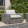 Bellagio Round Wicker Outdoor 1-Seater Sofa, Light Grey 11 Bellagio Round Wicker Outdoor 1-Seater Sofa, Light Grey -Daals Store OD WICK2 LGREY J main