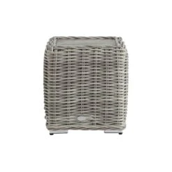 Bellagio Round Wicker Outdoor Side Table, Light Grey 10 Bellagio Round Wicker Outdoor Side Table, Light Grey -Daals Store OD WICK2 LGREY STB04 WB1