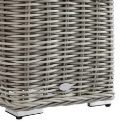 Bellagio Round Wicker Outdoor Side Table, Light Grey 15 Bellagio Round Wicker Outdoor Side Table, Light Grey -Daals Store OD WICK2 LGREY STB04 detail2