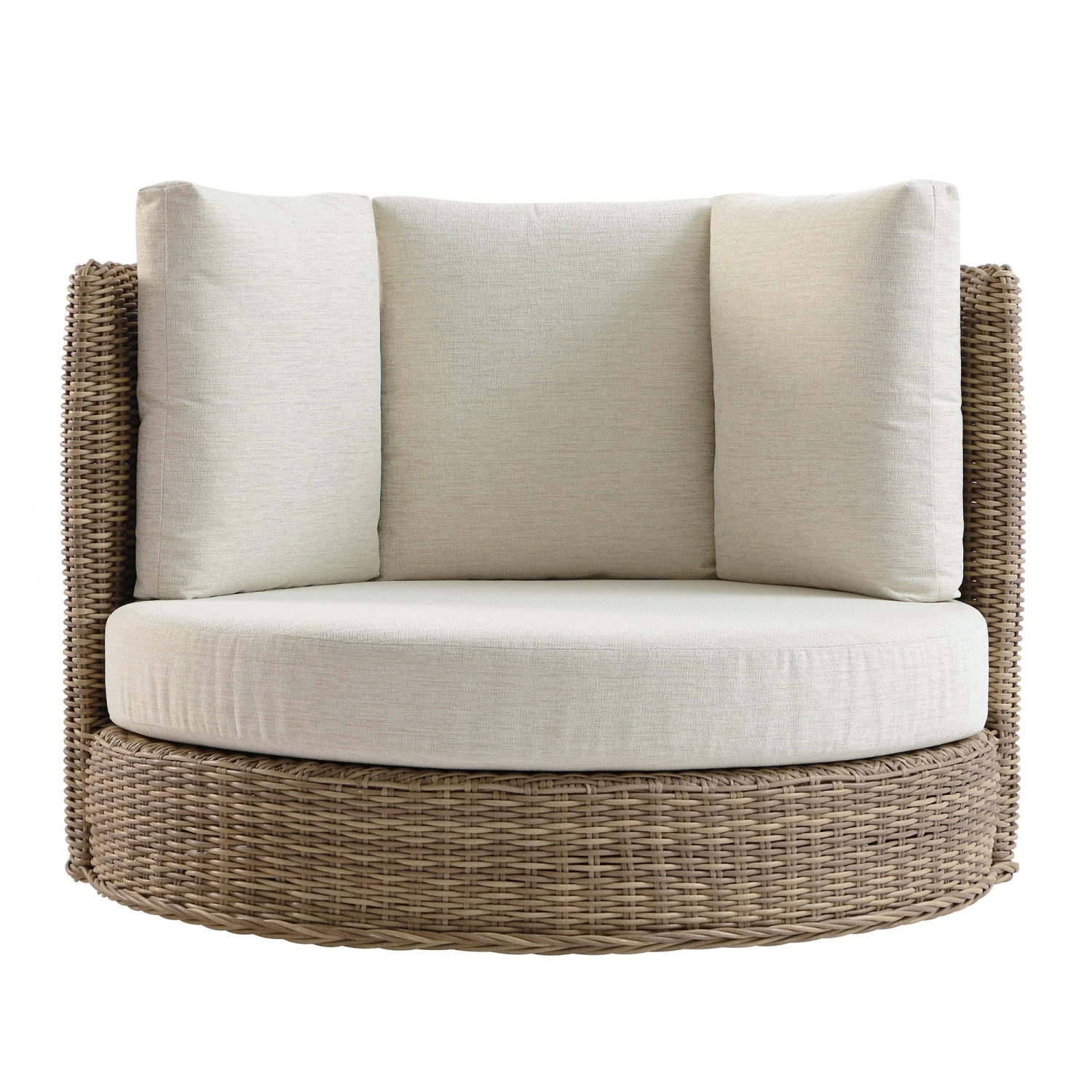 Bellagio Round Wicker Swivel Daybed, Natural 1 Bellagio Round Wicker Swivel Daybed, Natural