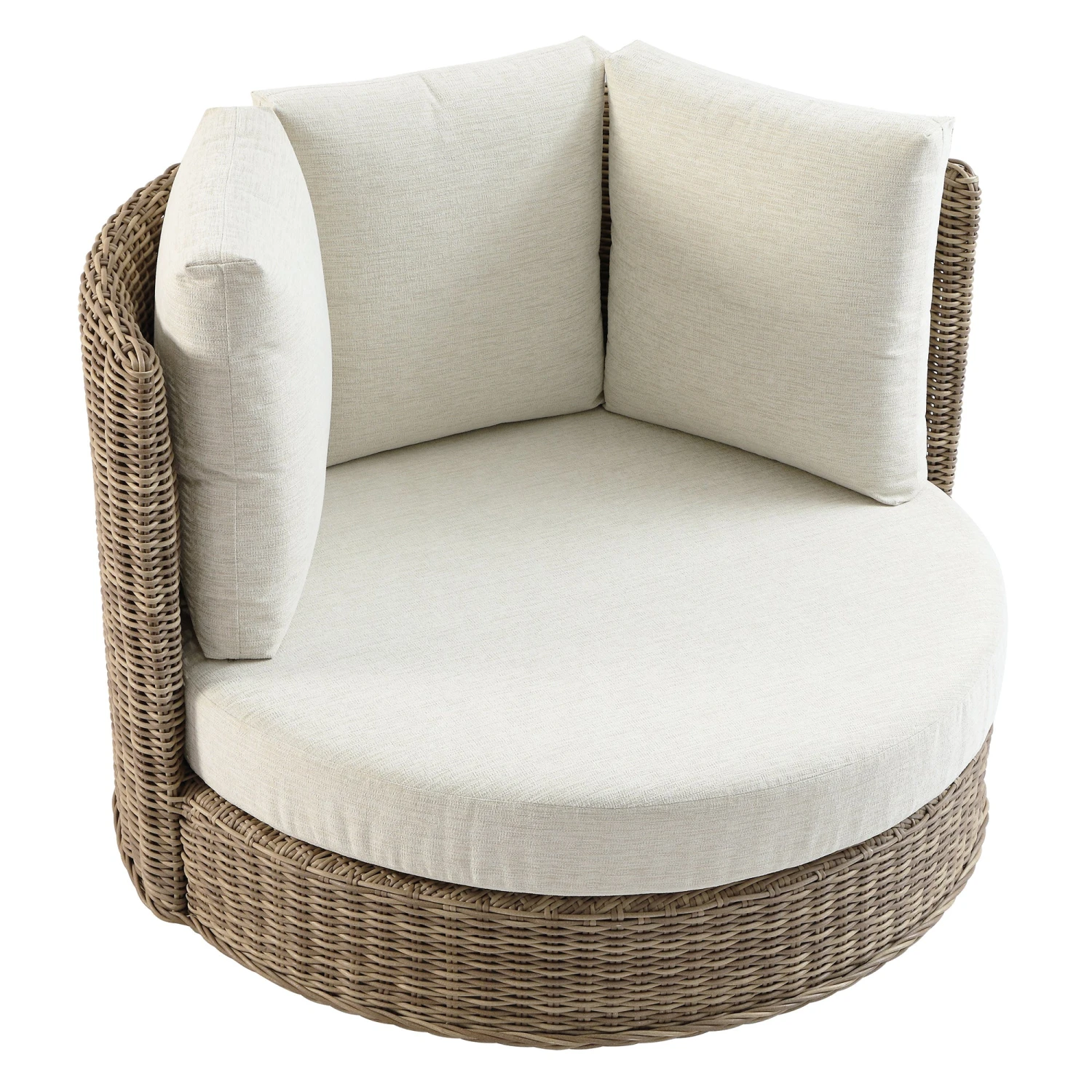 Bellagio Round Wicker Swivel Daybed, Natural 2 Bellagio Round Wicker Swivel Daybed, Natural - Image 2