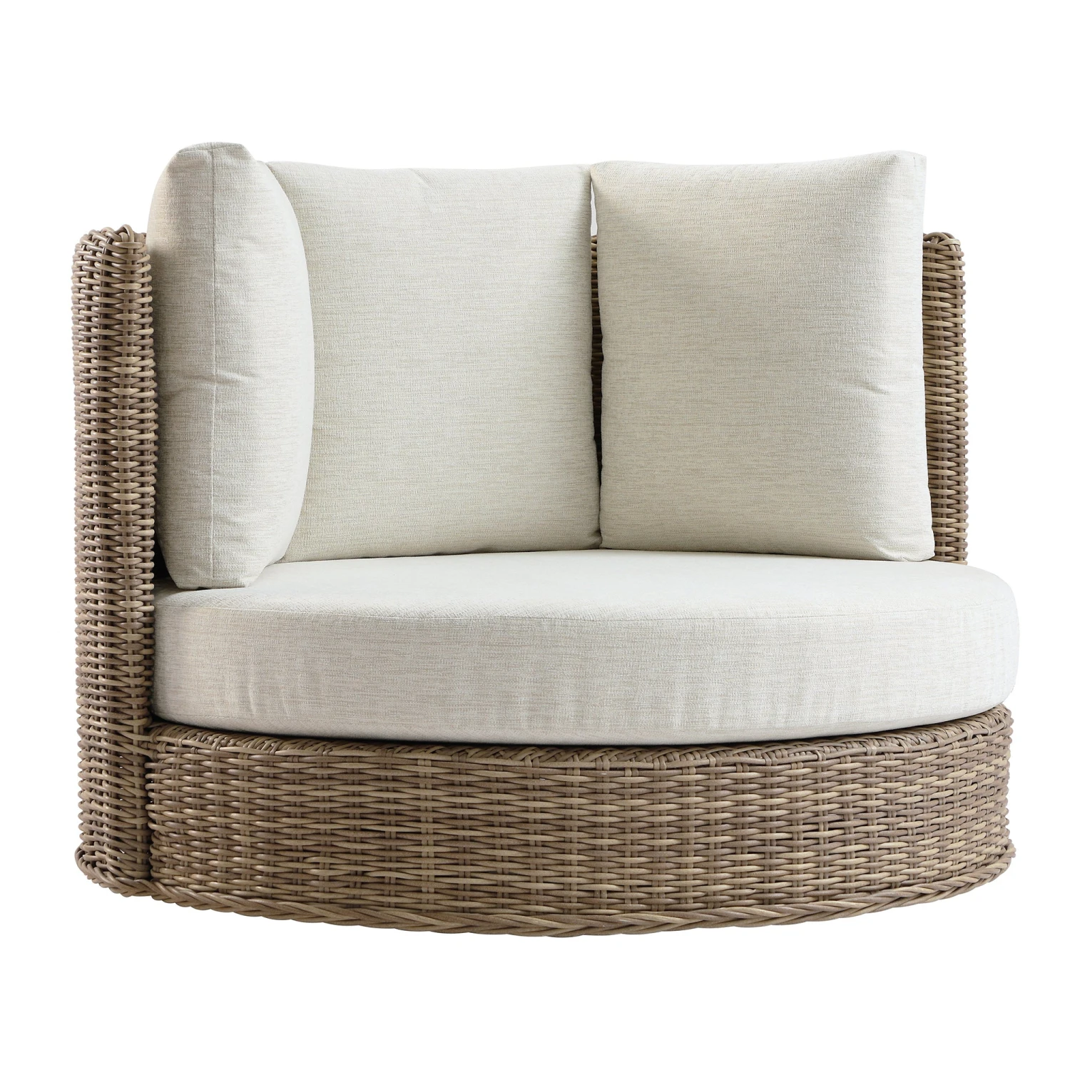 Bellagio Round Wicker Swivel Daybed, Natural 5 Bellagio Round Wicker Swivel Daybed, Natural - Image 5