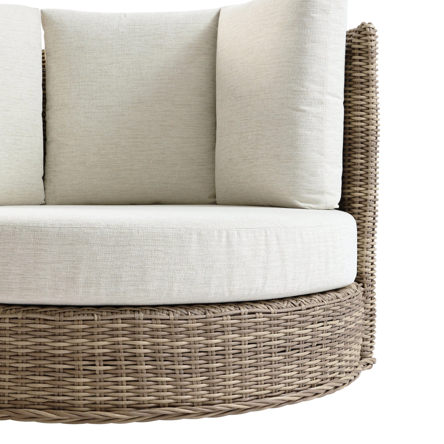 Bellagio Round Wicker Swivel Daybed, Natural 9 Bellagio Round Wicker Swivel Daybed, Natural - Image 9