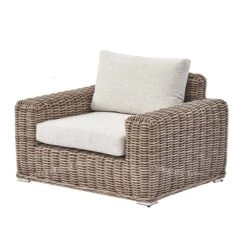 Bellagio Natural Round Wicker Outdoor 1-Seater Sofa β Luxury Woven Armchair with Beige Cushions 12 Bellagio Natural Round Wicker Outdoor 1-Seater Sofa β Luxury Woven Armchair with Beige Cushions -Daals Store OD WICK2 NAT J WB2