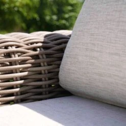 Bellagio Natural Round Wicker Outdoor 1-Seater Sofa β Luxury Woven Armchair with Beige Cushions 9 Bellagio Natural Round Wicker Outdoor 1-Seater Sofa β Luxury Woven Armchair with Beige Cushions -Daals Store OD WICK2 NAT J scene2