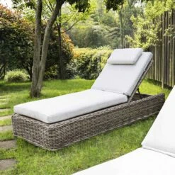 Bellagio Round Wicker Sun Lounger With Headrest, Natural 15 Bellagio Round Wicker Sun Lounger With Headrest, Natural -Daals Store OD WICK2 NAT SUNLG scene3