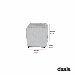 Bellagio Round Wicker Outdoor Side Table, White 11 Bellagio Round Wicker Outdoor Side Table, White -Daals Store OD WICK2 STB04 CHART 2