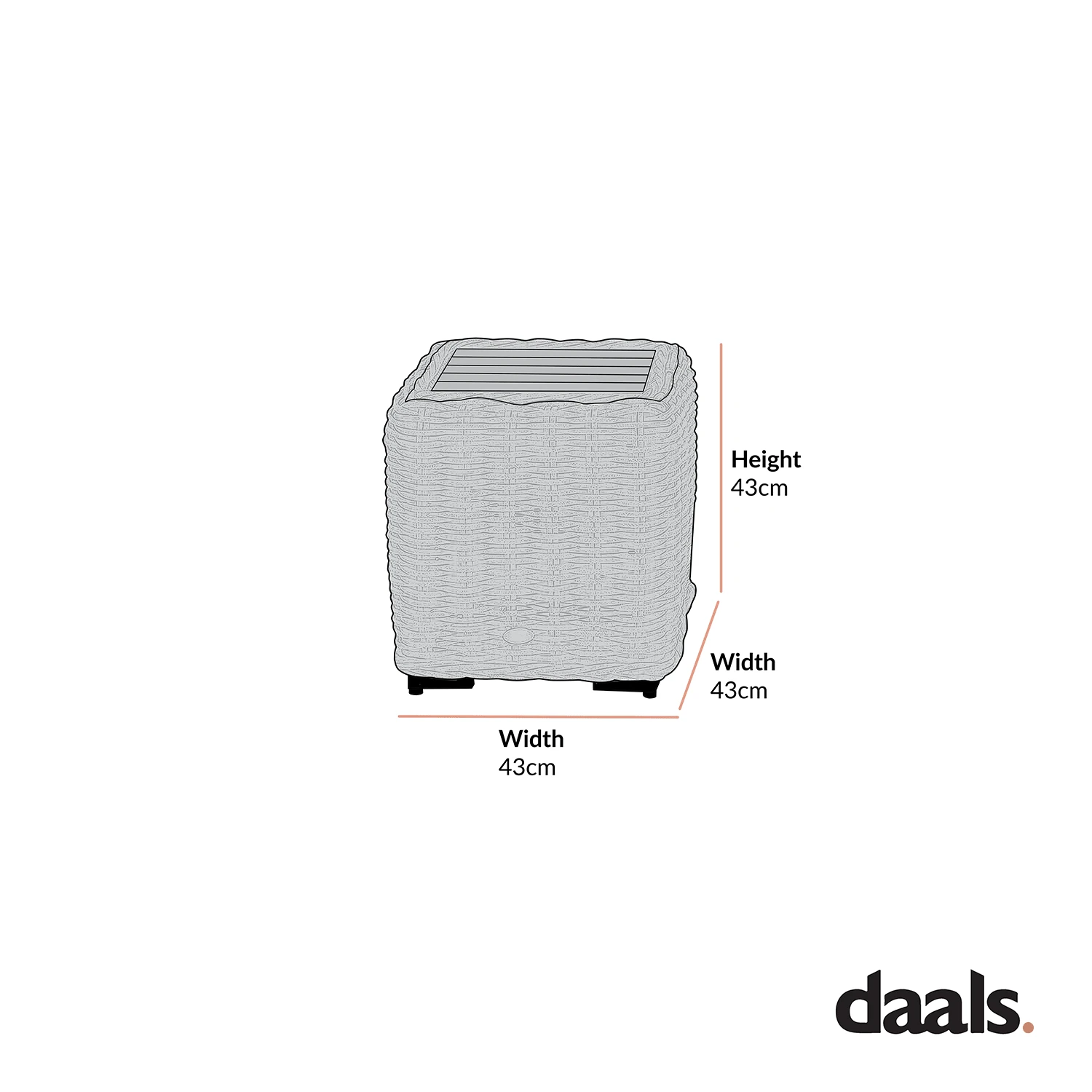 Bellagio Round Wicker Outdoor Side Table, White 4 Bellagio Round Wicker Outdoor Side Table, White - Image 4